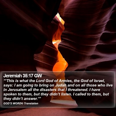 Jeremiah 35:17 GW Bible Verse Image