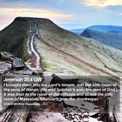 Jeremiah 35:4 GW Bible Verse Image