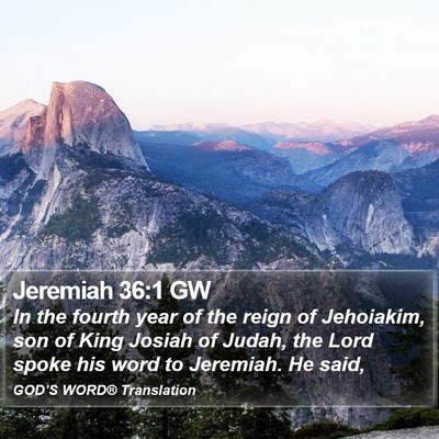 Jeremiah 36:1 GW Bible Verse Image