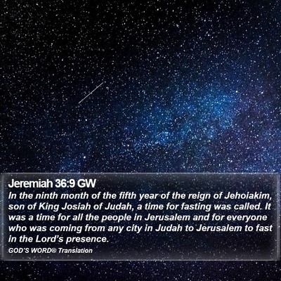 Jeremiah 36:9 GW Bible Verse Image