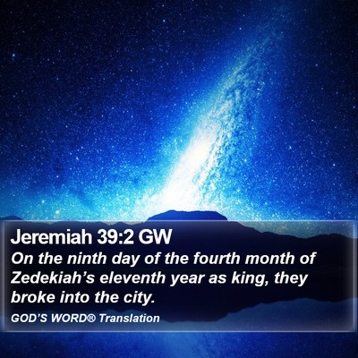 Jeremiah 39:2 GW Bible Verse Image