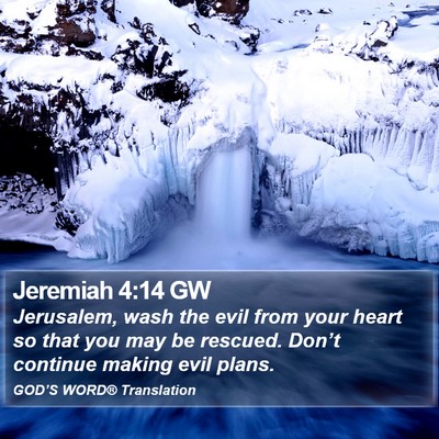 Jeremiah 4:14 GW Bible Verse Image