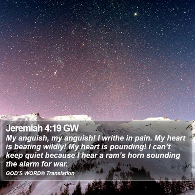Jeremiah 4:19 GW Bible Verse Image