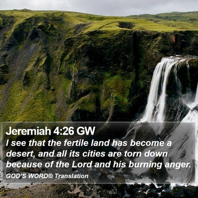 Jeremiah 4:26 GW Bible Verse Image