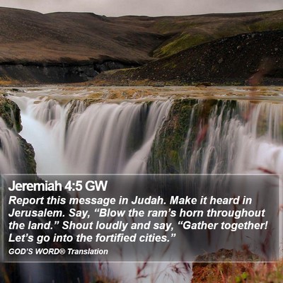 Jeremiah 4:5 GW Bible Verse Image