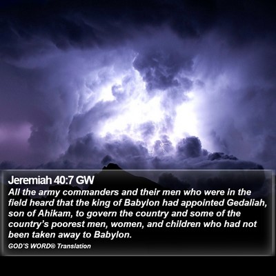 Jeremiah 40:7 GW Bible Verse Image