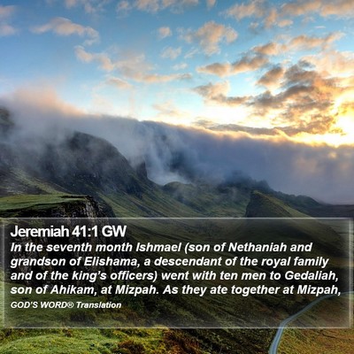 Jeremiah 41:1 GW Bible Verse Image