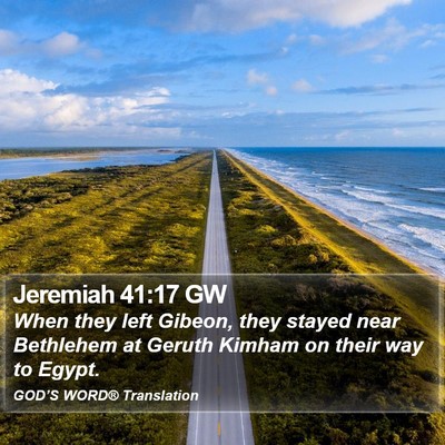 Jeremiah 41:17 GW Bible Verse Image