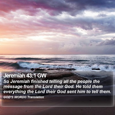 Jeremiah 43:1 GW Bible Verse Image