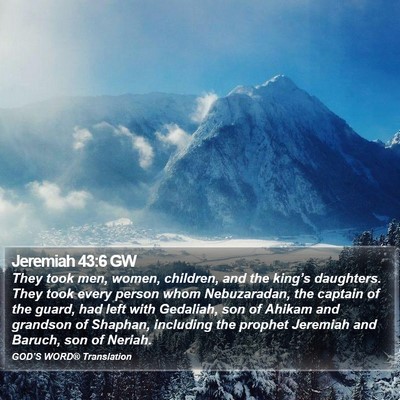 Jeremiah 43:6 GW Bible Verse Image