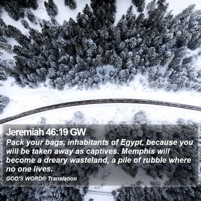 Jeremiah 46:19 GW Bible Verse Image