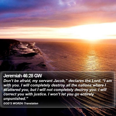 Jeremiah 46:28 GW Bible Verse Image