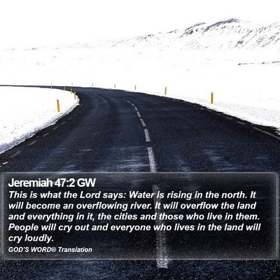 Jeremiah 47:2 GW Bible Verse Image