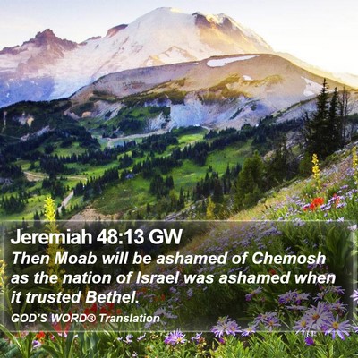 Jeremiah 48:13 GW Bible Verse Image