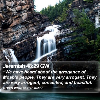 Jeremiah 48:29 GW Bible Verse Image