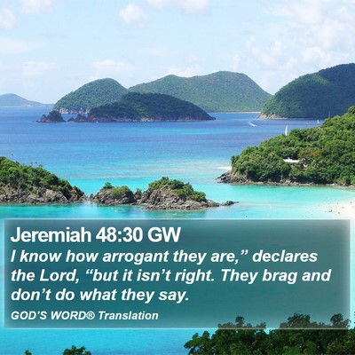 Jeremiah 48:30 GW Bible Verse Image
