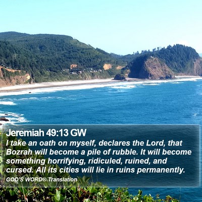 Jeremiah 49:13 GW Bible Verse Image