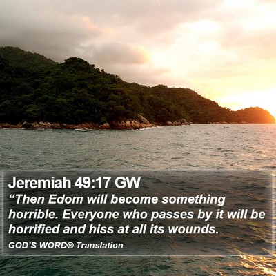 Jeremiah 49:17 GW Bible Verse Image