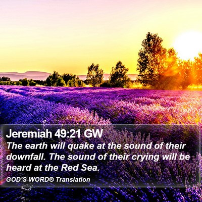 Jeremiah 49:21 GW Bible Verse Image