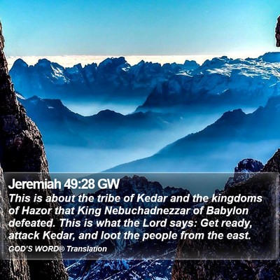 Jeremiah 49:28 GW Bible Verse Image