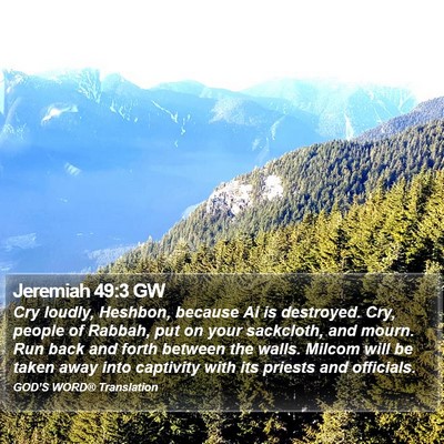 Jeremiah 49:3 GW Bible Verse Image
