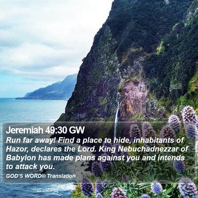 Jeremiah 49:30 GW Bible Verse Image