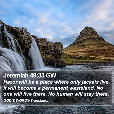 Jeremiah 49:33 GW Bible Verse Image