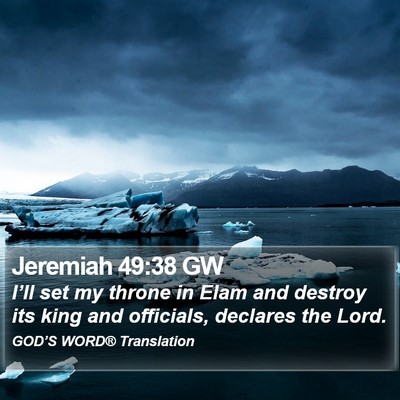 Jeremiah 49:38 GW Bible Verse Image