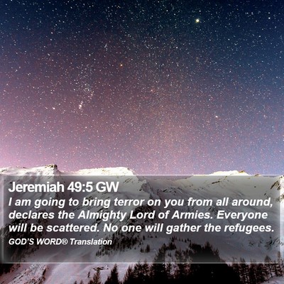 Jeremiah 49:5 GW Bible Verse Image