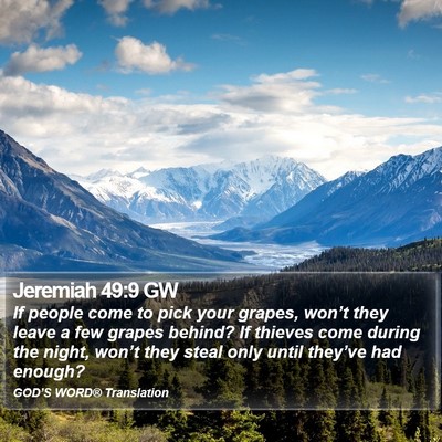 Jeremiah 49:9 GW Bible Verse Image