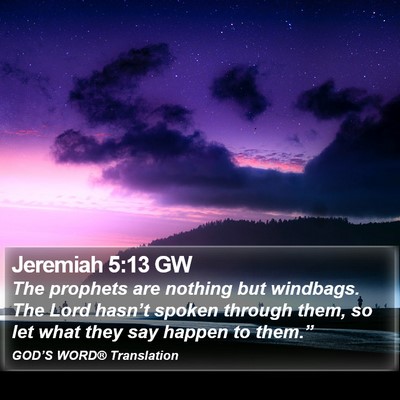 Jeremiah 5:13 GW Bible Verse Image