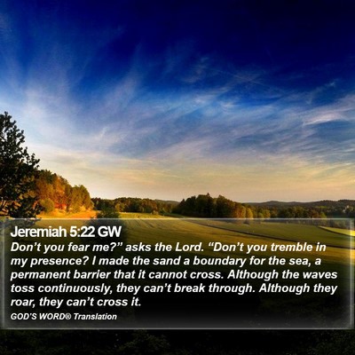 Jeremiah 5:22 GW Bible Verse Image