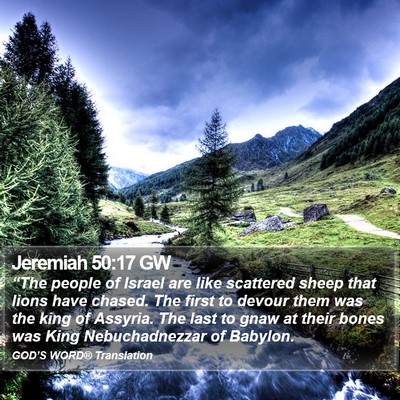 Jeremiah 50:17 GW Bible Verse Image