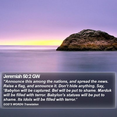 Jeremiah 50:2 GW Bible Verse Image
