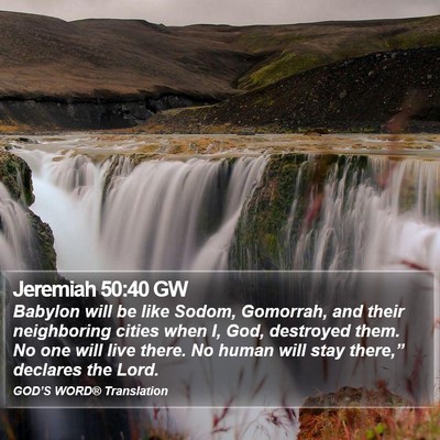 Jeremiah 50:40 GW Bible Verse Image