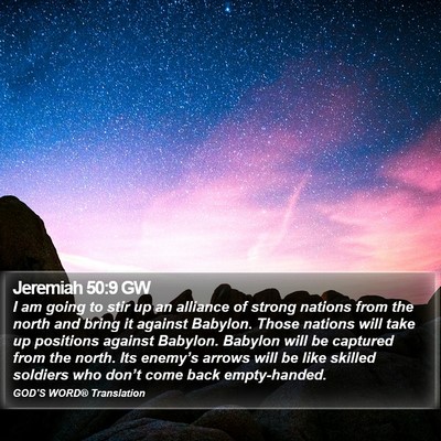 Jeremiah 50:9 GW Bible Verse Image