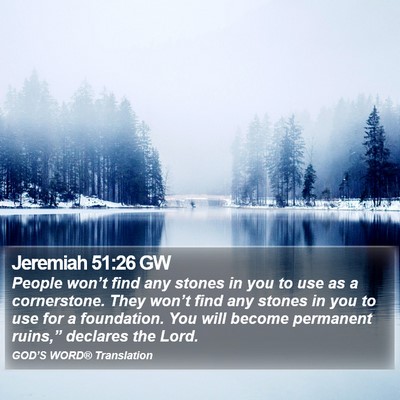 Jeremiah 51:26 GW Bible Verse Image