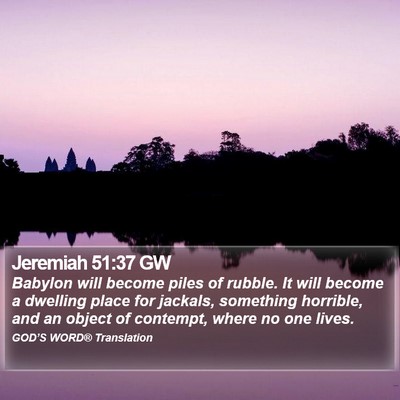 Jeremiah 51:37 GW Bible Verse Image