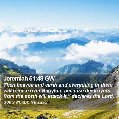 Jeremiah 51:48 GW Bible Verse Image