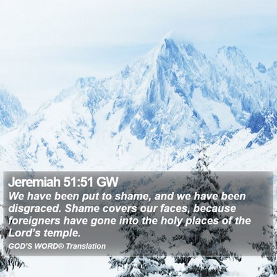 Jeremiah 51:51 GW Bible Verse Image