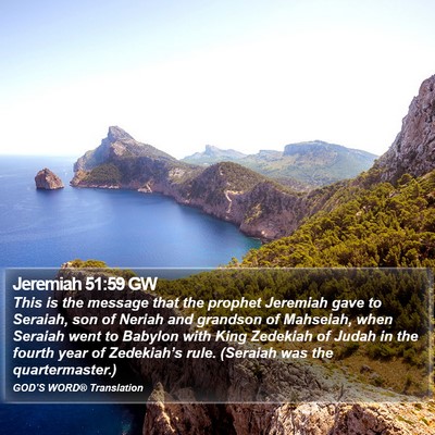Jeremiah 51:59 GW Bible Verse Image