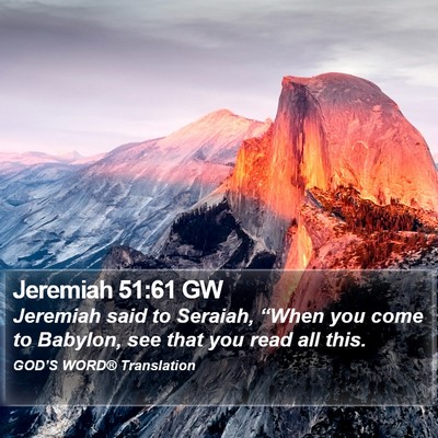 Jeremiah 51:61 GW Bible Verse Image
