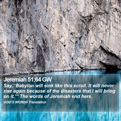 Jeremiah 51:64 GW Bible Verse Image