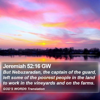 Jeremiah 52:16 GW Bible Verse Image