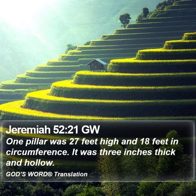 Jeremiah 52:21 GW Bible Verse Image