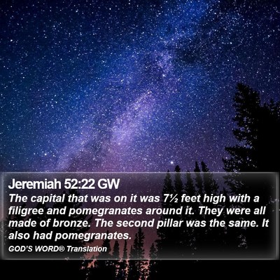 Jeremiah 52:22 GW Bible Verse Image