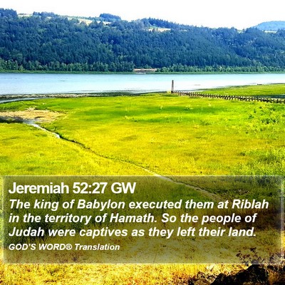 Jeremiah 52:27 GW Bible Verse Image