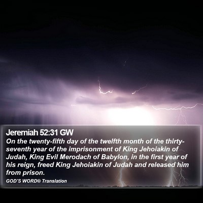 Jeremiah 52:31 GW Bible Verse Image
