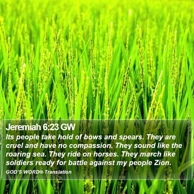 Jeremiah 6:23 GW Bible Verse Image