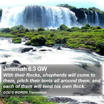 Jeremiah 6:3 GW Bible Verse Image